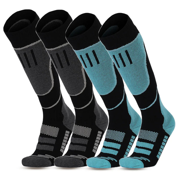 YANBIGUO 2 Pairs Wool Ski Socks