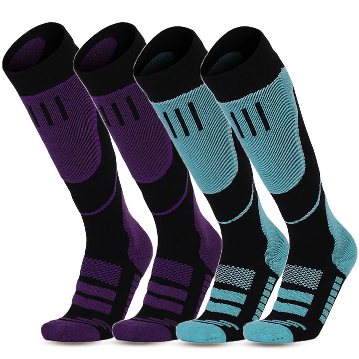 YANBIGUO 2 Pairs Wool Ski Socks