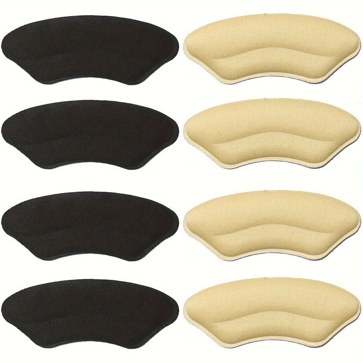 8-Pack Heel Pads for Too Big Shoes Self-Adhesive Heel Protectors Heel Inserts Improve Shoe Fit And Comfort Prevent Heel Slippage