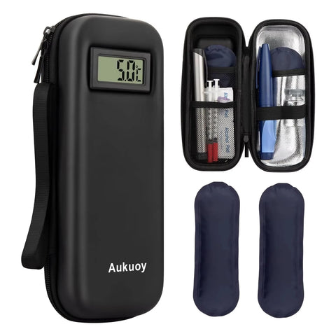 Cooler Travel Case with Thermometer Display