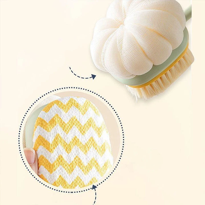 Rub Bath Brush Long Handle Rub Towel Rub Back Artifact Double-Sided Rub Soft Hair Bath Brush Detachable Bath Power