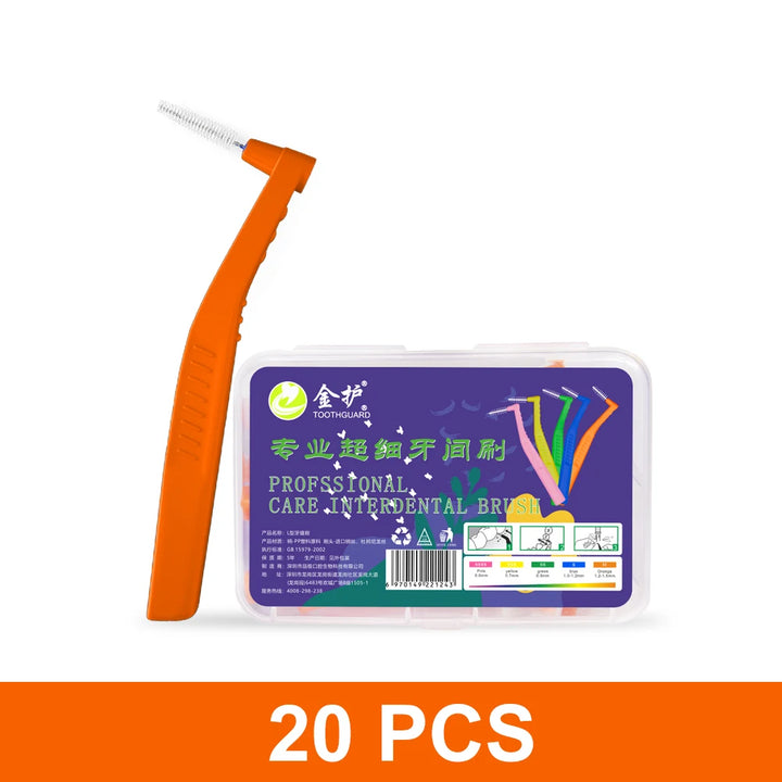 Angled Interdental Brush For Orthodontic Braces Micro Soft Brush For Dental Brackets Cleaning L Shaped Short Handle Brushes